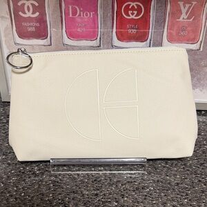 Cecred Elegant Cream Designer cosmetic bag